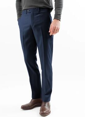 Defense Logistics Agency Authentic Wool Gabardine Blue Trouser Dress Pants Sz 33